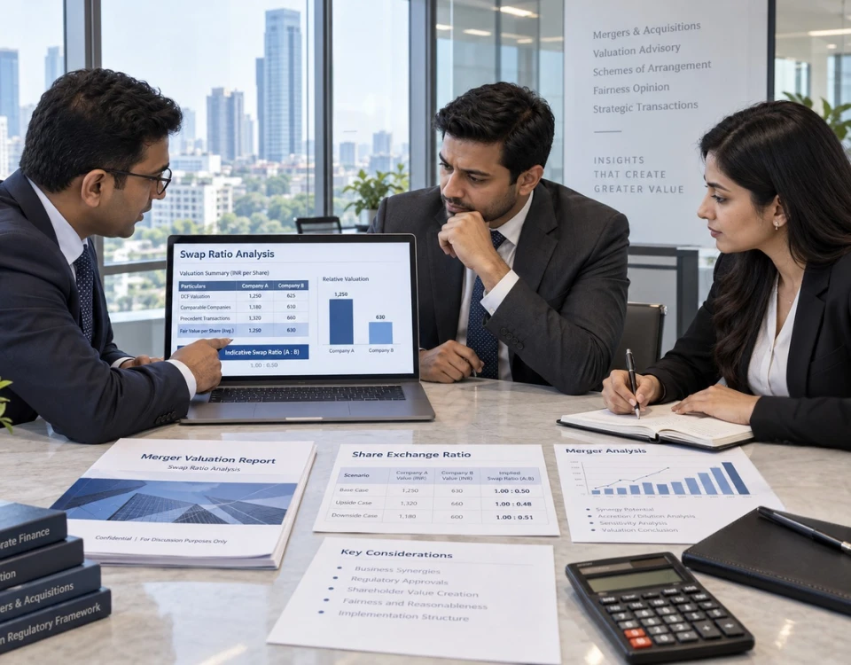 Swap Ratio Valuation Services in India